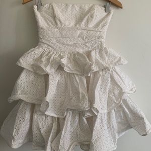 Betsey Johnson Ruffled Eyelet Tea Party Dress
